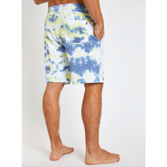 NEW SOL ANGELES men's pull on shorts in citron marble - Picture 2 of 4